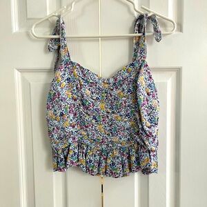 Lulus shoulder tie crop top